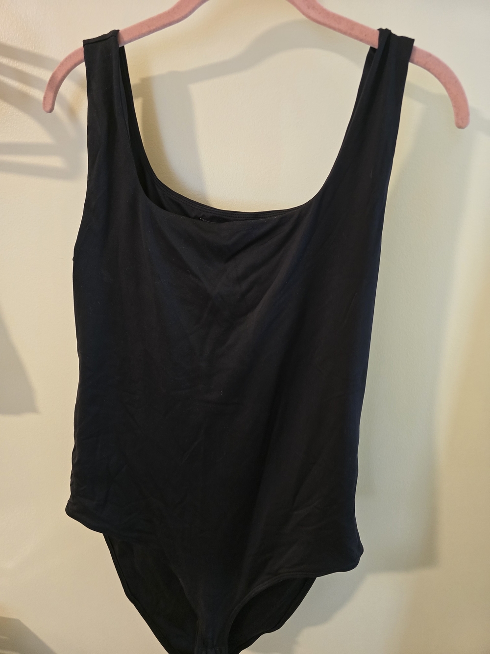 LOFT Versa Black Scoop Neck Tank Bodysuit